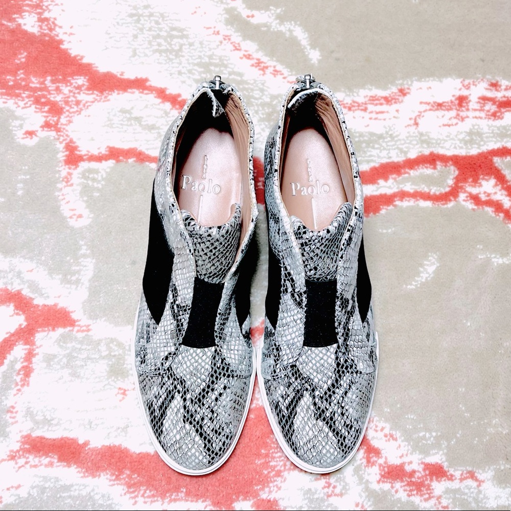 Linea Paolo Python Print Leather Sneaker Nwot!!! - image 3